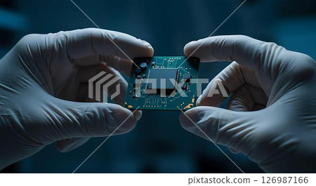 technician repairing computer with hard disk 126987166