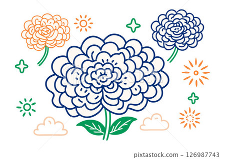 cloud with leaves 126987743