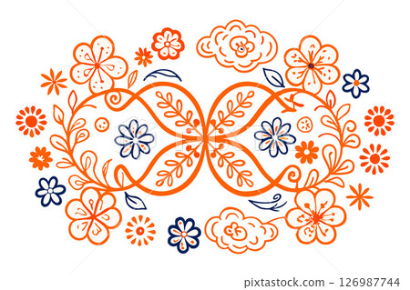 decorative frame elegant element for design 126987744