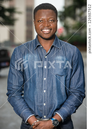 happy and confident businessman portrait 126987912