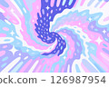 柔和的彩色夢幻旋轉的抽象的背景 126987954