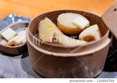 Potato butter made with Hokkaido potatoes 126988769