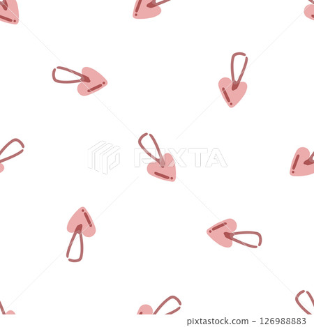 Pink Heart Hair Clip Pattern 126988883