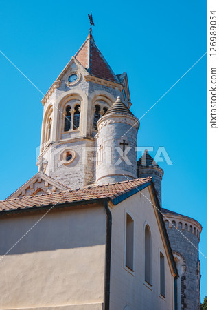 tower-dome of the church at Lerins Abbey, France 126989054