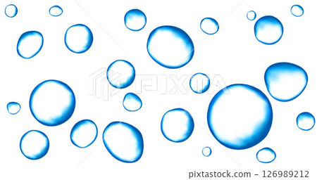 Micellar water, blue air bubble background. Micellar water, blue air bubble background. 126989212