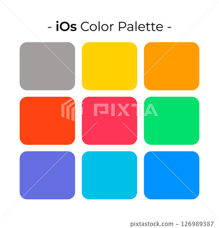 iOS Color Palette Vector Illustration for App Design 126989387