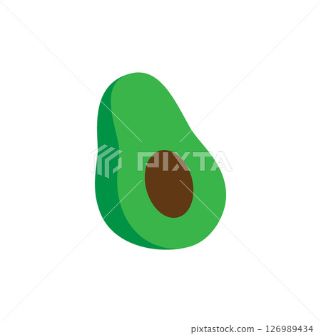 Avocado. Fresh organic vegetable. Vector illustration Avocado. Fresh organic vegetable. Vector illustration 126989434