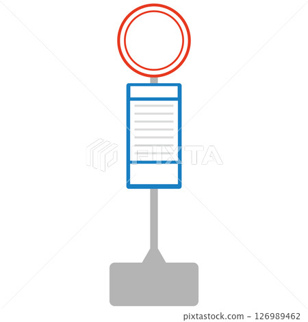 Simple bus stop illustration Simple bus stop illustration 126989462