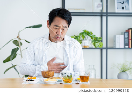 Middle-aged man with anorexia Middle-aged man with anorexia 126990528