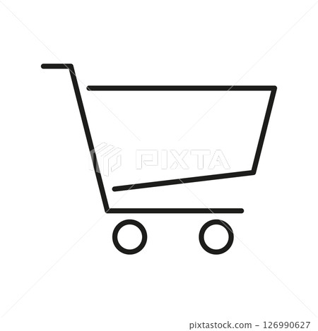 Shopping Cart Line Icon. E-Commerce, Online Shopping, And Retail Marketplace Outline Symbol. Consumer Purchase And Digital Commerce. Editable Stroke. Isolated Vector Illustration Shopping Cart Line Icon. E-Commerce, Online Shopping, And Retail Marketplace Outline Symbol. Consumer Purchase And Digital Commerce. Editable Stroke. Isolated Vector Illustration 126990627