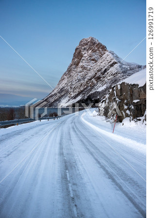 Mountain Toppen in the blue hour, Norway 126991719