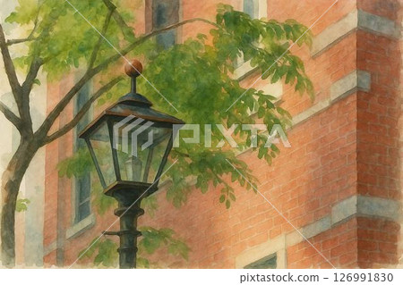紅磚和煤氣燈 126991830