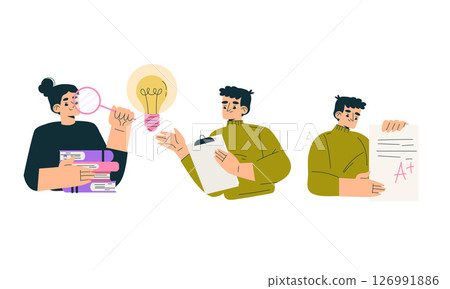 An Illustration Depicting the Creative Process and the Generation of New Ideas in Various Fields An Illustration Depicting the Creative Process and the Generation of New Ideas in Various Fields 126991886