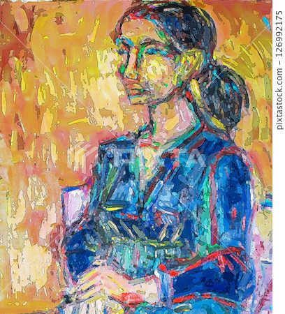 一位小姐的例證 126992175