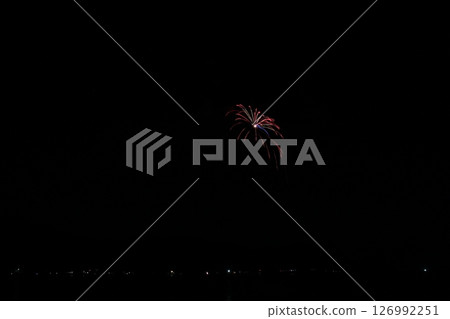 Fireworks display over the sea, Sea of Japan, Kasumi Fireworks, Hyogo Prefecture 126992251