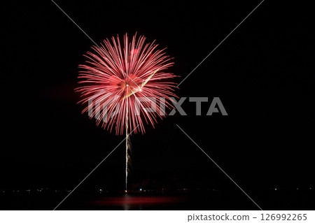Fireworks display over the sea, Sea of Japan, Kasumi Fireworks, Hyogo Prefecture 126992265