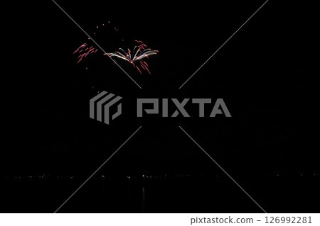 兵庫縣霞煙火大會，日本海，海上煙火 126992281