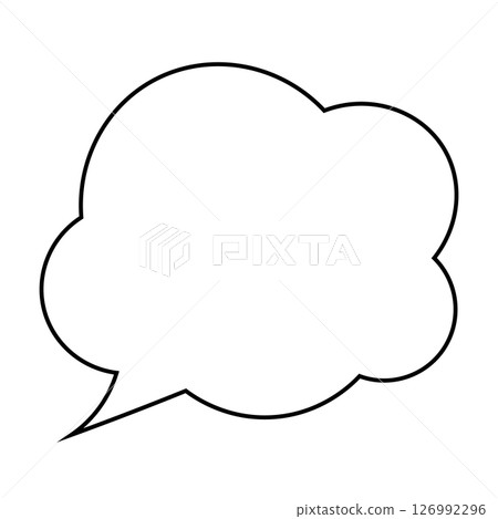 Simple speech bubble illustration - Fluffy Simple speech bubble illustration - Fluffy 126992296