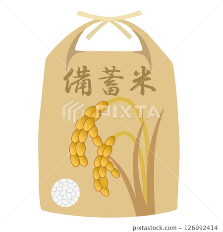 印有稻穗圖案的囤米袋 126992414