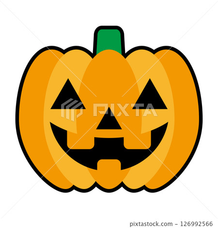 Halloween Jack-o'-lantern on white background Halloween Jack-o'-lantern on white background 126992566