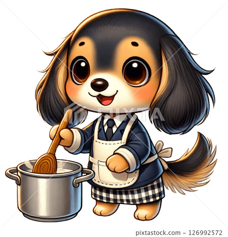 可愛的臘腸犬Cooking Love-chan 可愛的臘腸犬Cooking Love-chan 126992572