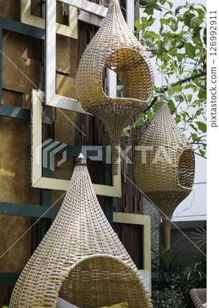 Coffee shop interior vintage style in Thailand 126992911