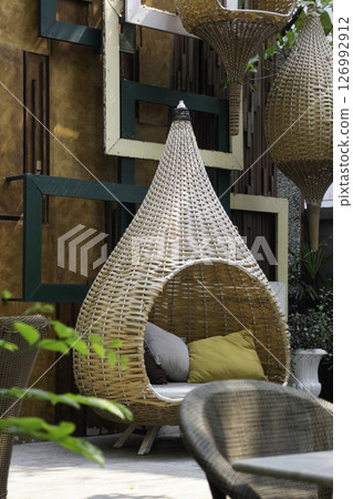 Coffee shop interior vintage style in Thailand 126992912