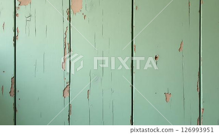 Textured Green Wood Panel Background 126993951