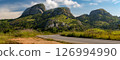 Mountain Road and Granite Peaks in Angola 126994990