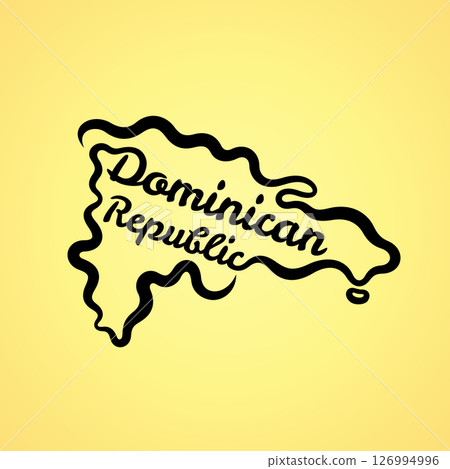 Simple map of Dominican Republic 126994996