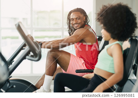 African black healthy fitness dad with girl child enjoy activity together at sport club holiday African black healthy fitness dad with girl child enjoy activity together at sport club holiday 126995081