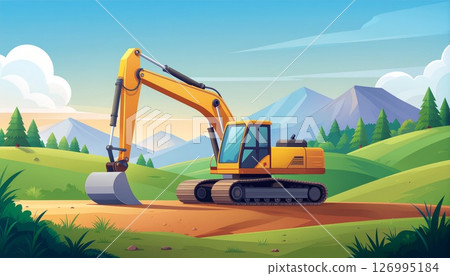 [Adobe Firefly] Excavator working scene 1 126995184