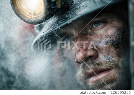 Coal Miner Emerges Into Morning Cold After Long Night Below Ground 126995295
