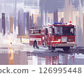 [Adobe Firefly] A fire engine heading to the scene 20 126995448