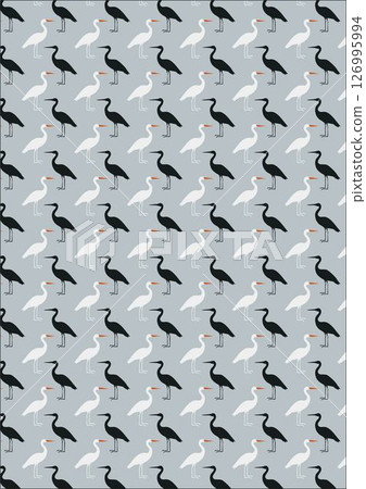 白鷺鷥和黑鷺的簡單圖案 白鷺鷥和黑鷺的簡單圖案 126995994