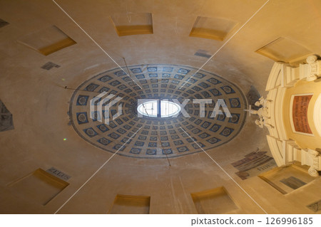 Painted Dome Ceiling of Vilnius Cathedral Basilica Painted Dome Ceiling of Vilnius Cathedral Basilica 126996185