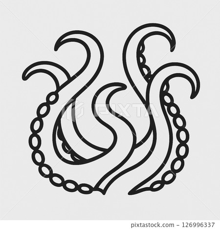 Octopus leg logo material 126996337