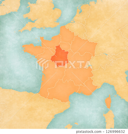 Map of France - Centre-Val de Loire Map of France - Centre-Val de Loire 126996632