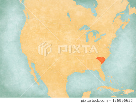 Map of United States of America - South Carolina Map of United States of America - South Carolina 126996635