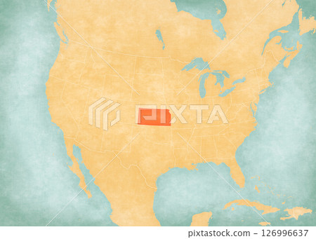 Map of United States of America - Kansas Map of United States of America - Kansas 126996637