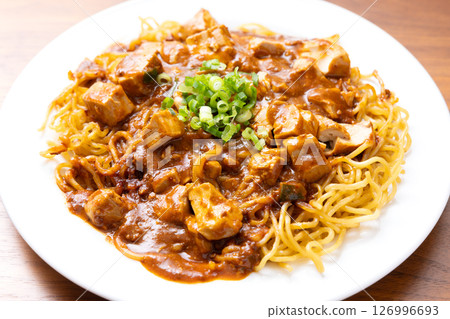 Delicious Chinese food: Mapo Yakisoba Delicious Chinese food: Mapo Yakisoba 126996693
