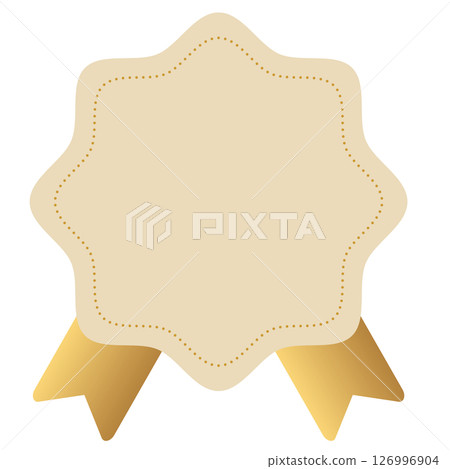 Gold ribbon gift seal (brown) Gold ribbon gift seal (brown) 126996904