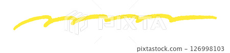 Curly, hand-drawn, rough yellow lines - Stylish decorative line design parts material Curly, hand-drawn, rough yellow lines - Stylish decorative line design parts material 126998103