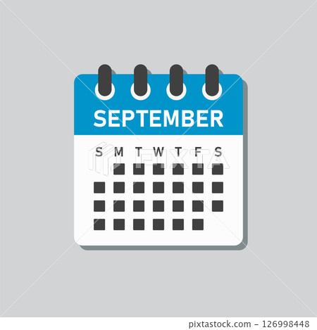 Vector template icon page calendar month September Vector template icon page calendar month September 126998448