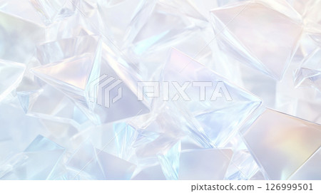Abstract crystalline background with pastel holographic reflections Abstract crystalline background with pastel holographic reflections 126999501