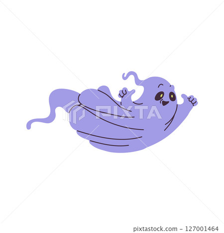 Cute cartoon ghost vector illustration Cute cartoon ghost vector illustration 127001464
