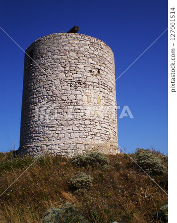 Historical building over the sea. Bonifacio. Historical building over the sea. Bonifacio. 127001514