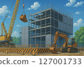 合成背景施工現場 127001733