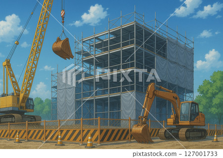 合成背景施工現場 127001733