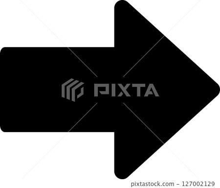 Simple black right arrow icon 127002129